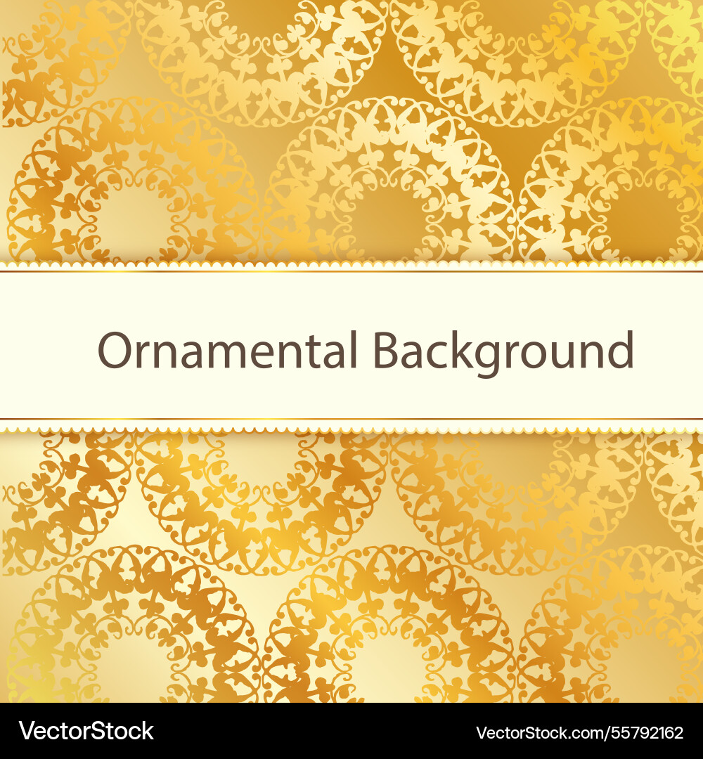 Ornamental golden background Royalty Free Vector Image