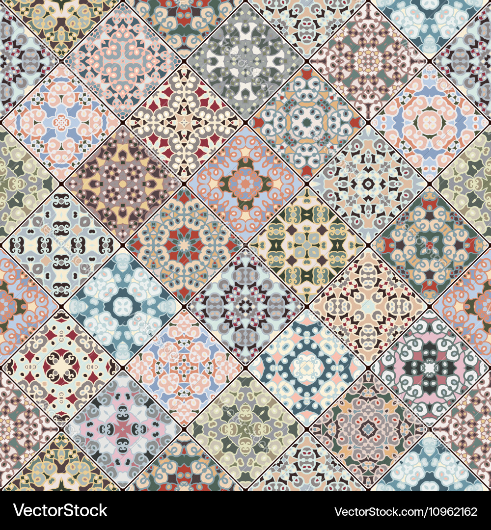Patchwork abstract patterns Vector Image