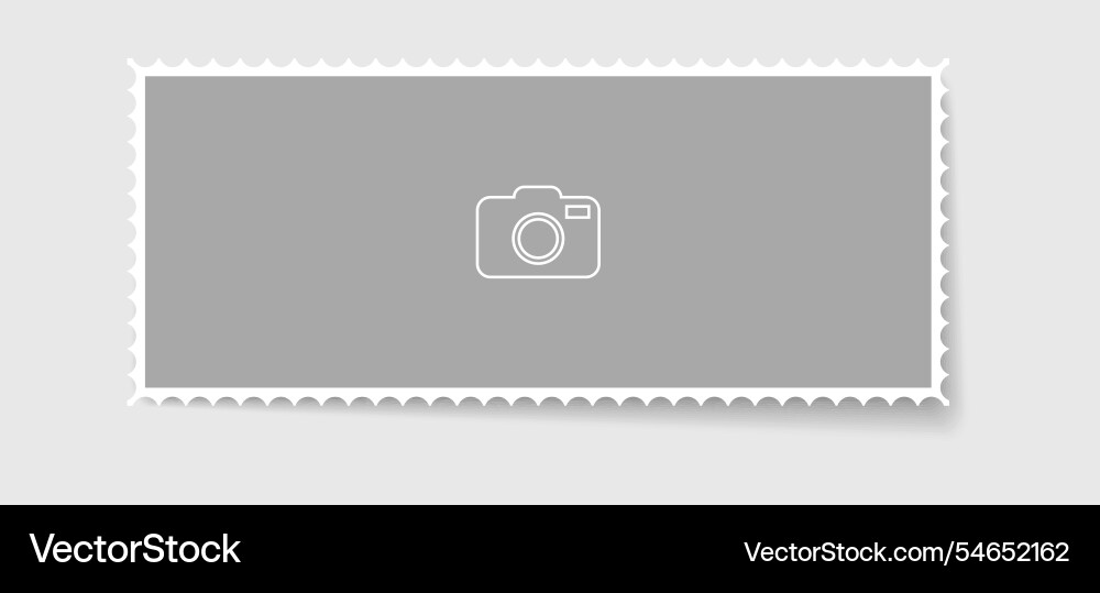 Postage stamp frame empty border template Postage stamp frame empty border template vector image