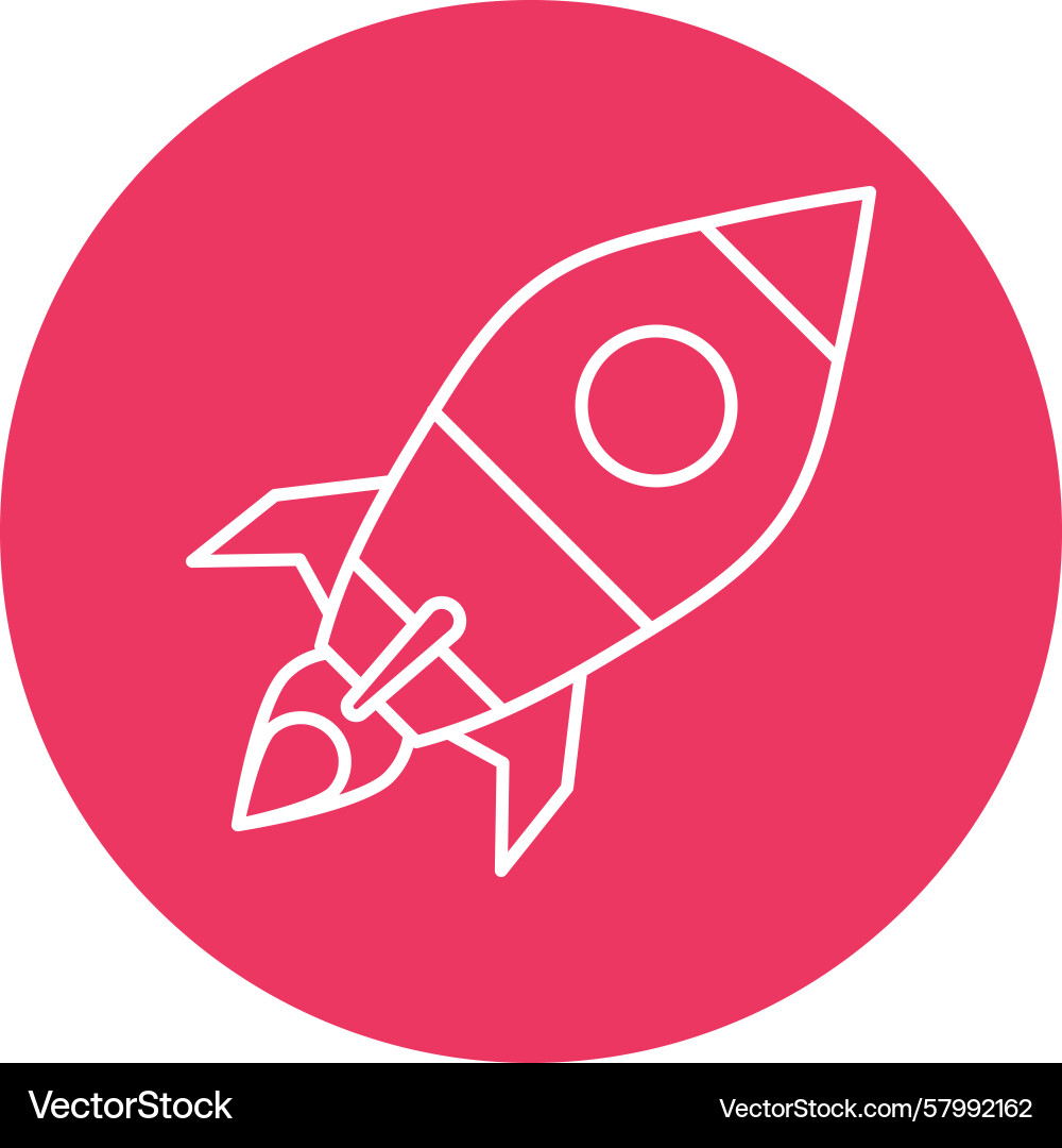 Rocket line multi circle Vector Image