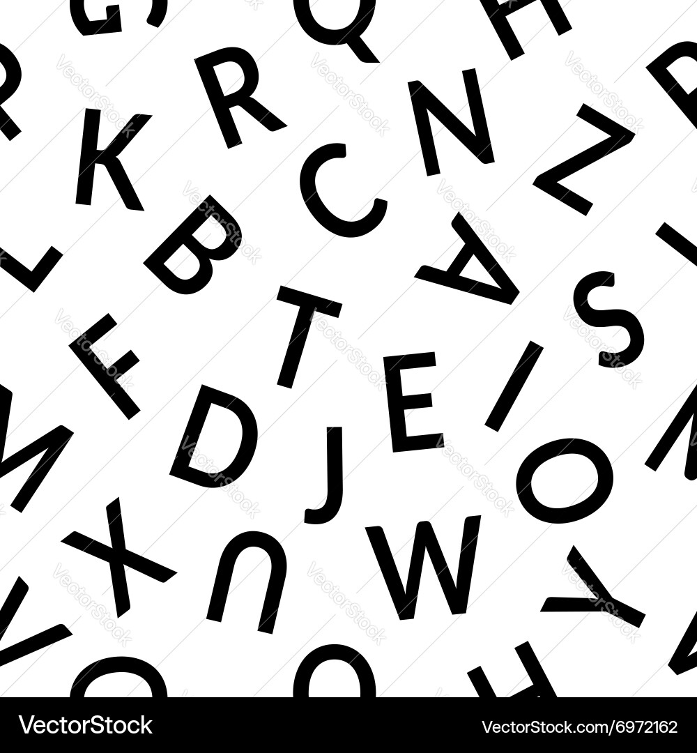 Seamless pattern letters Vector Image