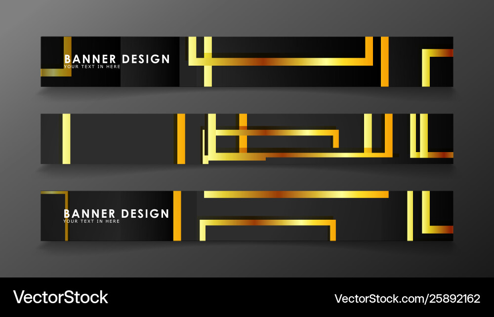 Set a banner with rectangular background Vector Image