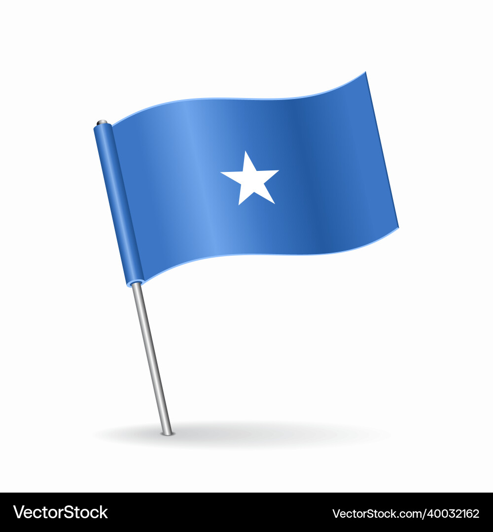 Somalian Flag Map Pointer Layout Somalian Flag Map Pointer Layout vektorbild