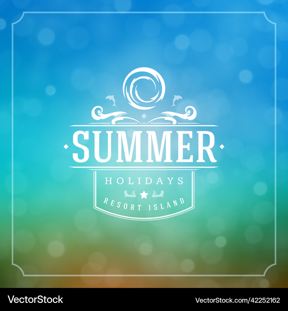 Sommerurlaub Typografie-Label-Design auf Grunge Sommerurlaub Typografie-Label-Design auf Grunge vektorbild