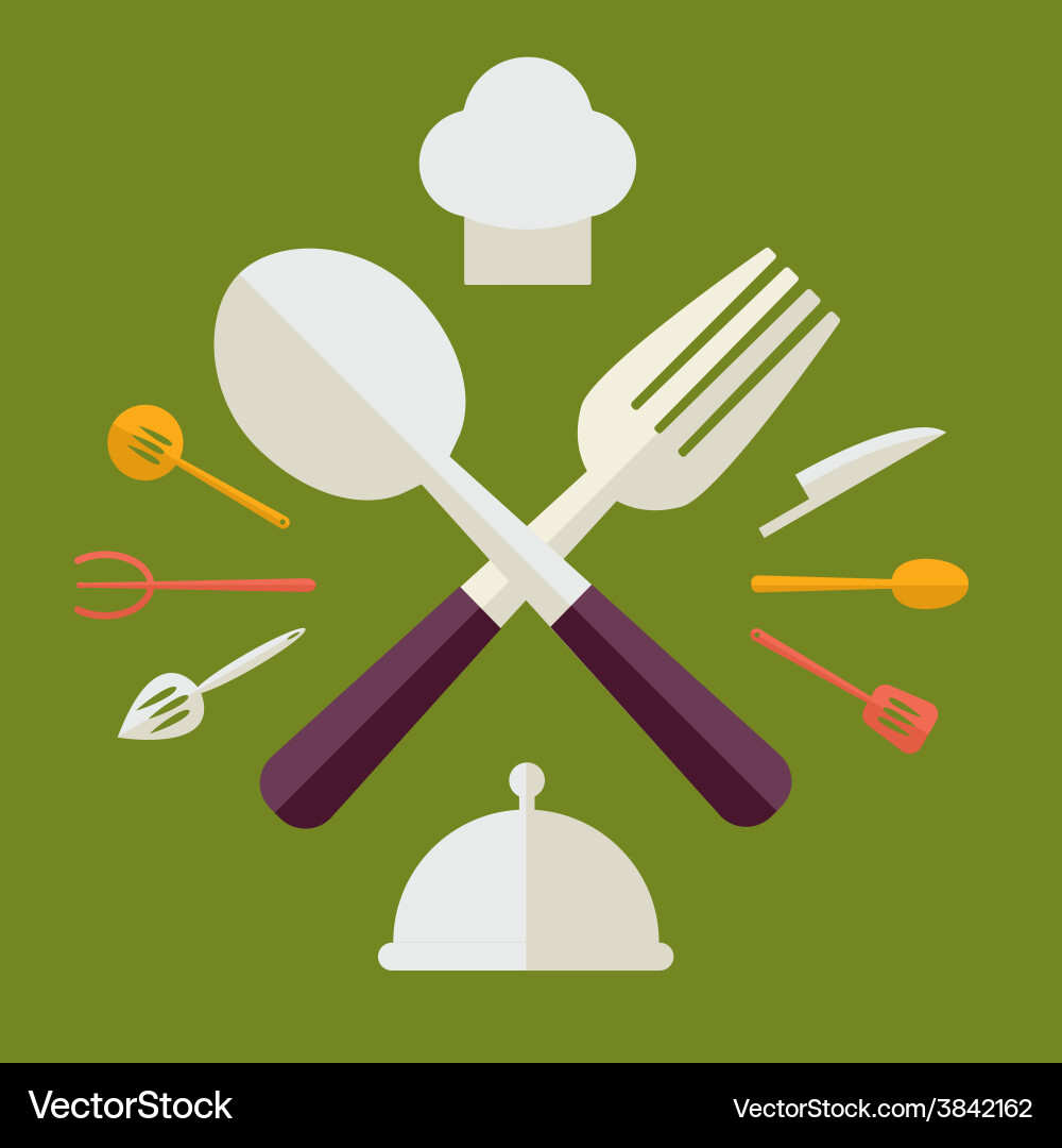 Tableware serving utensils icons set great for any – Royalty-Free Vector |  VectorStock, image size:1000x1080