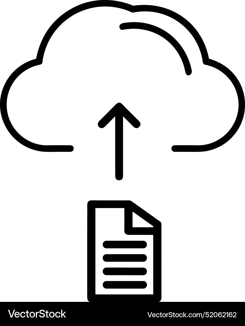 Upload outline icon symbol image Vector Image