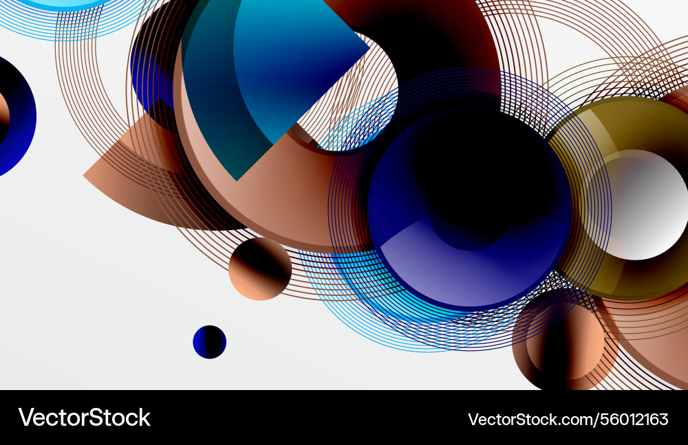 Abstract composition of overlapping circles Vector Image