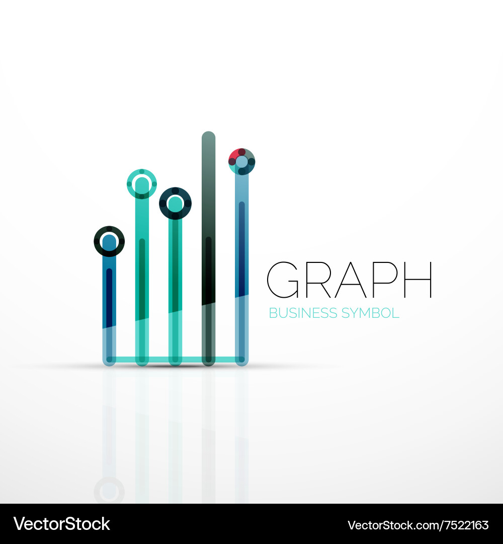 Abstract logo idea linear chart or graph vector image