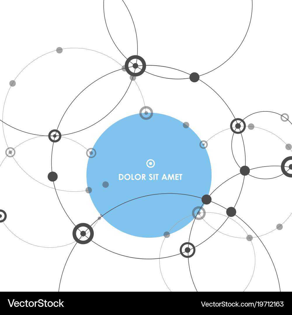 Abstract network circle background vector image