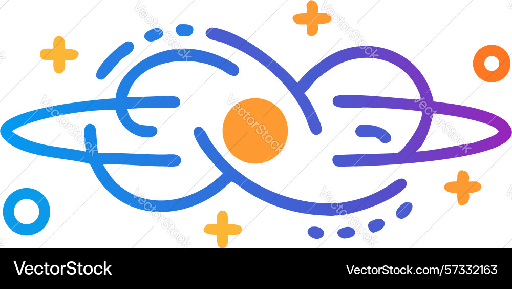 Abstract network with central glowing node vector image