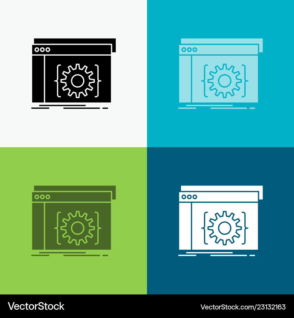 Api app coding developer software icon over Api app coding developer software icon over vector image