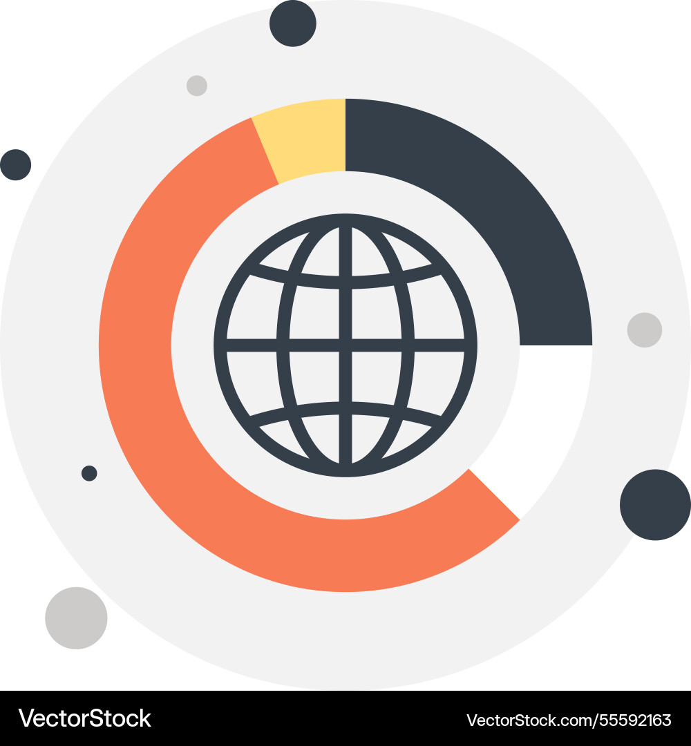 Big data flat web icon Big data flat web icon vector image