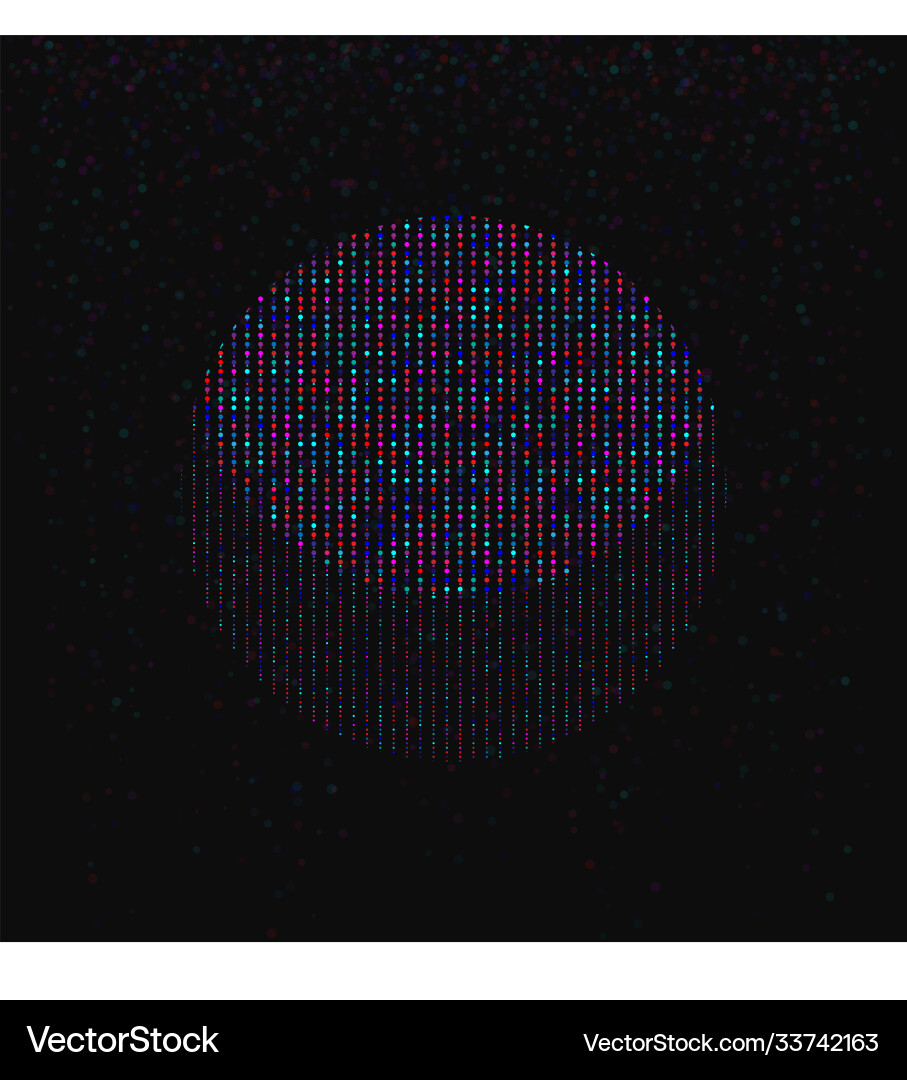 Big data visualization circular multicolored Big data visualization circular multicolored Vector Image