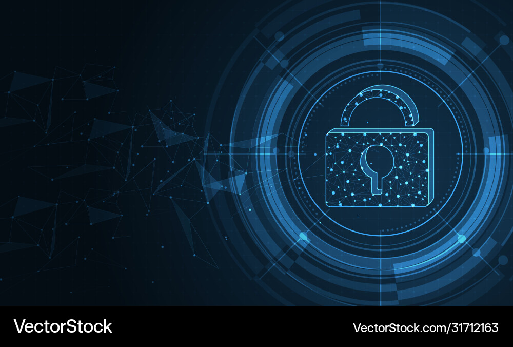 Clicking on display with network and padlock Clicking on display with network and padlock vector image