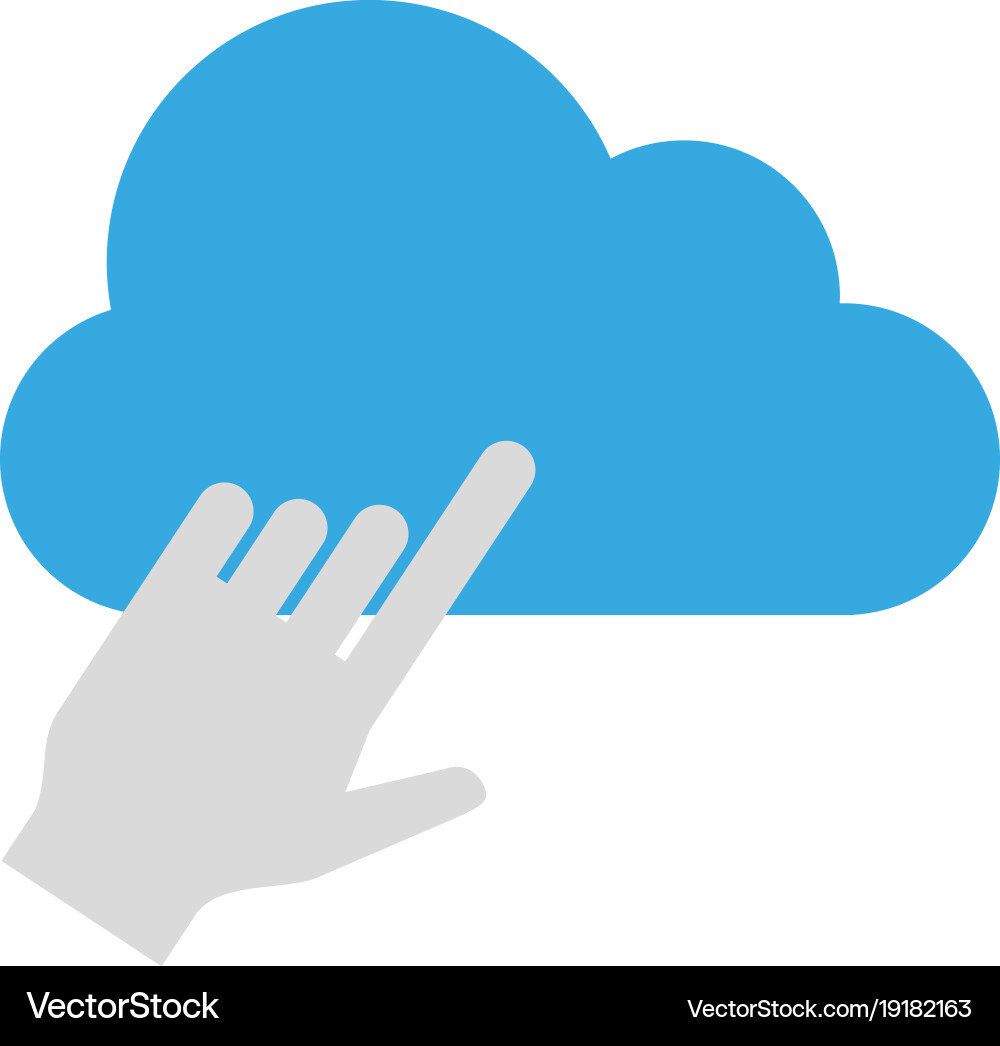 Cloud computing symbol vector image
