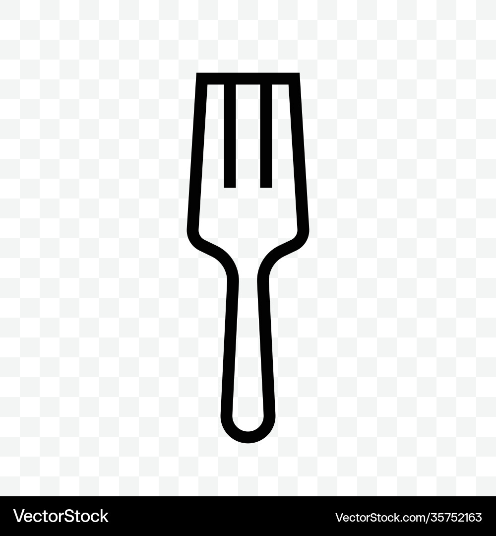 Fork icon isolated on transparent background Fork icon isolated on transparent background vector image