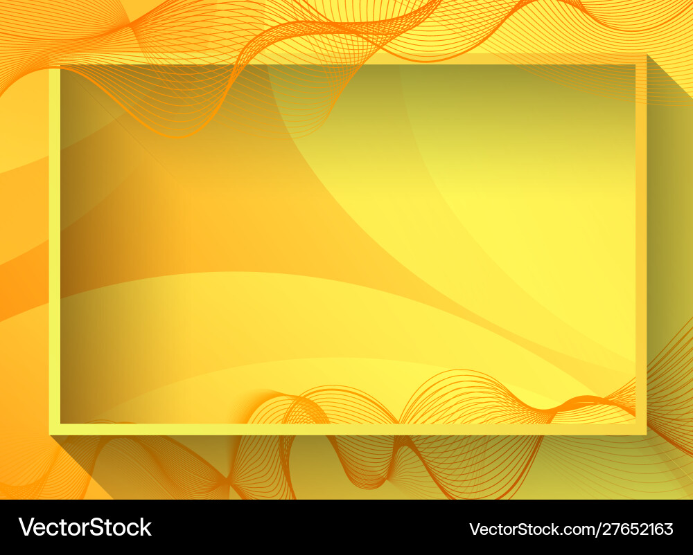 Frame template design with yellow background Vector Image
