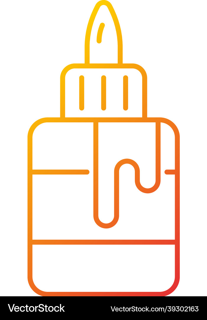 Glue bottle gradient linear icon Glue bottle gradient linear icon vector image