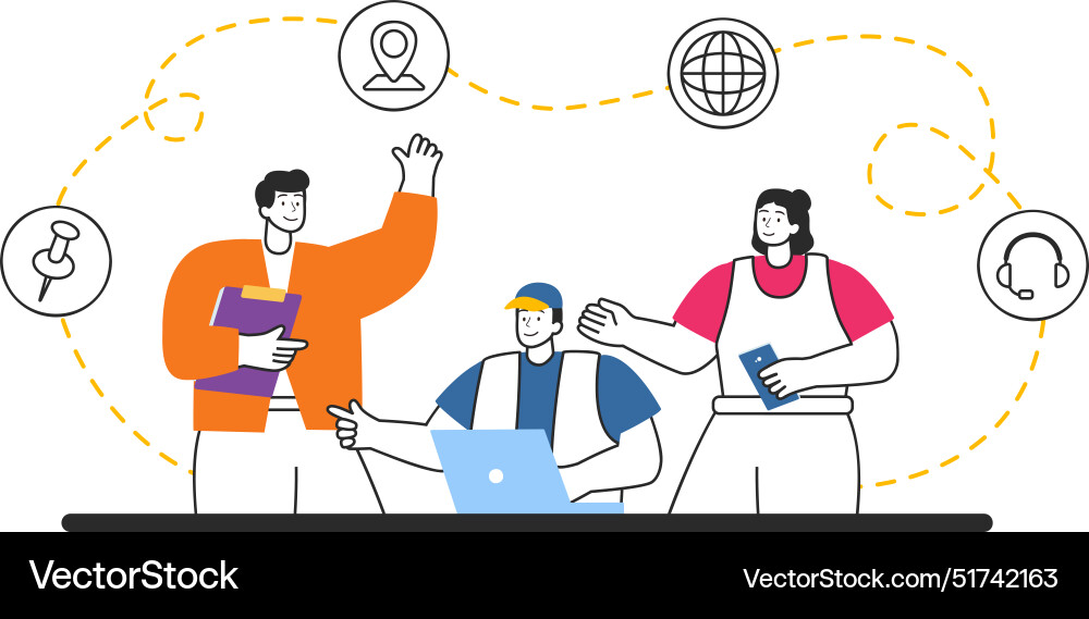 Intranet internet network connection technology Vector Image