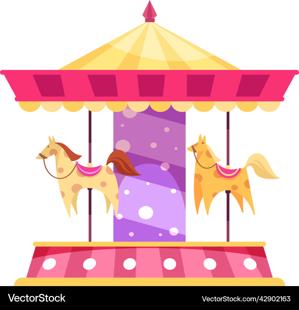 Merry go round composition Vector Image