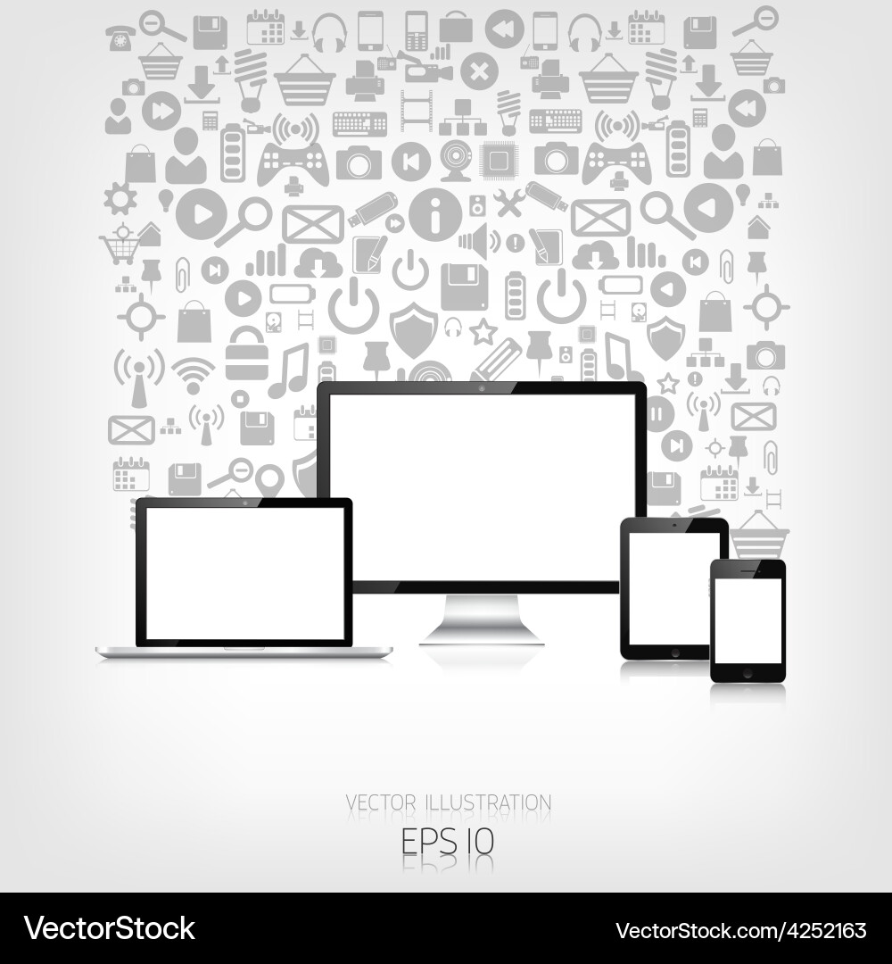 Mobile & Web UI Concepts vector image