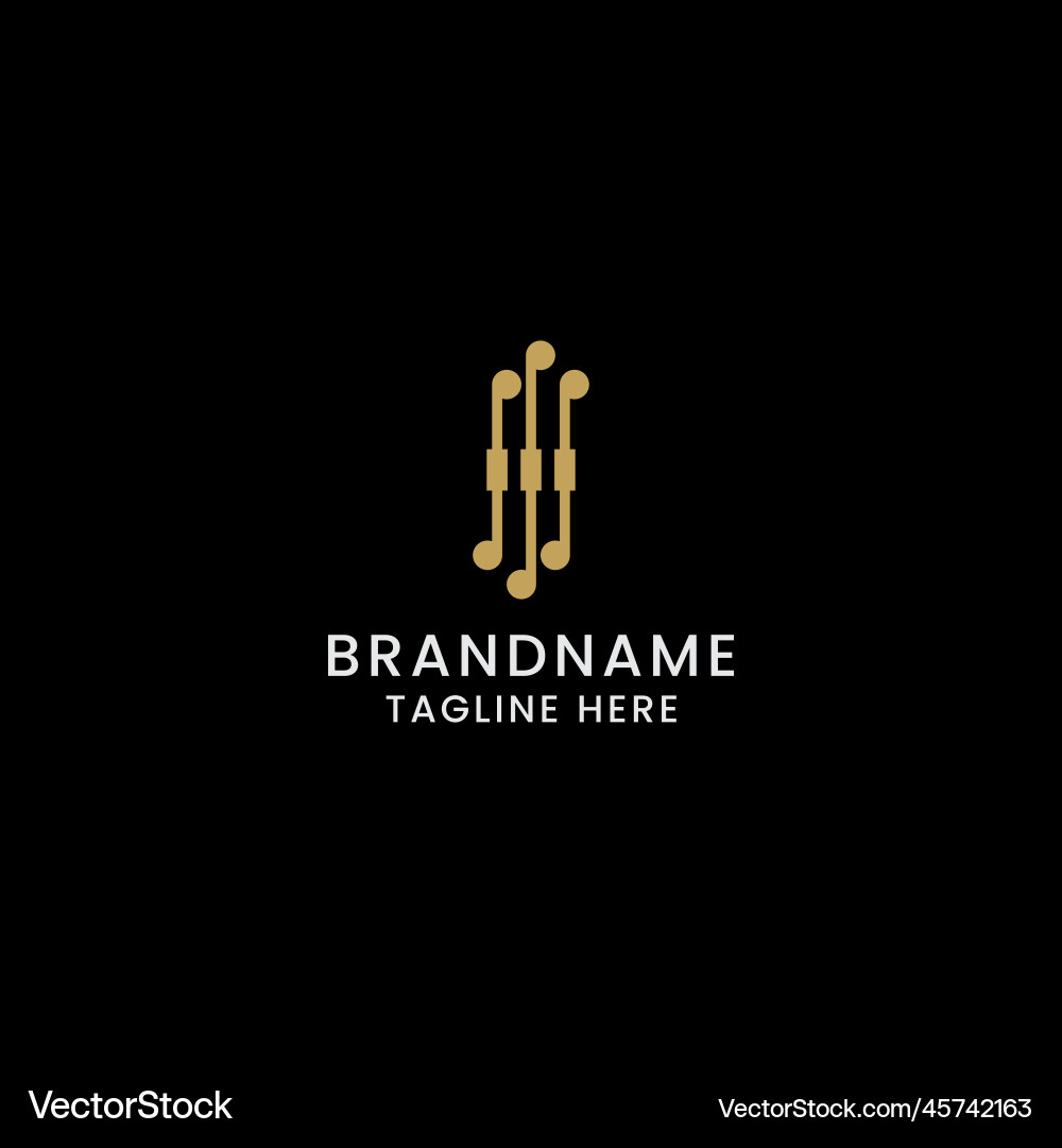 Music studio logo icon design template premium Music studio logo icon design template premium vector image