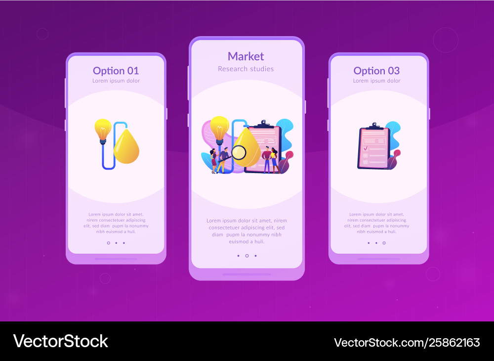 Product testing app interface template Vector Image