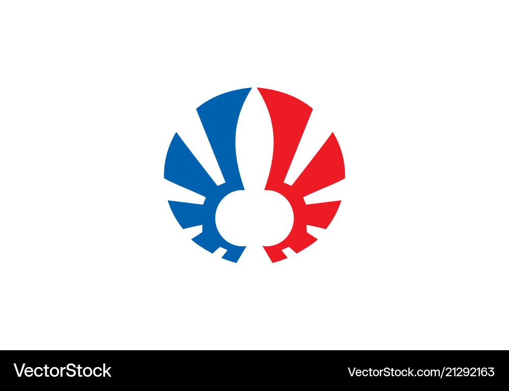 Round wing abstract business logo vector image