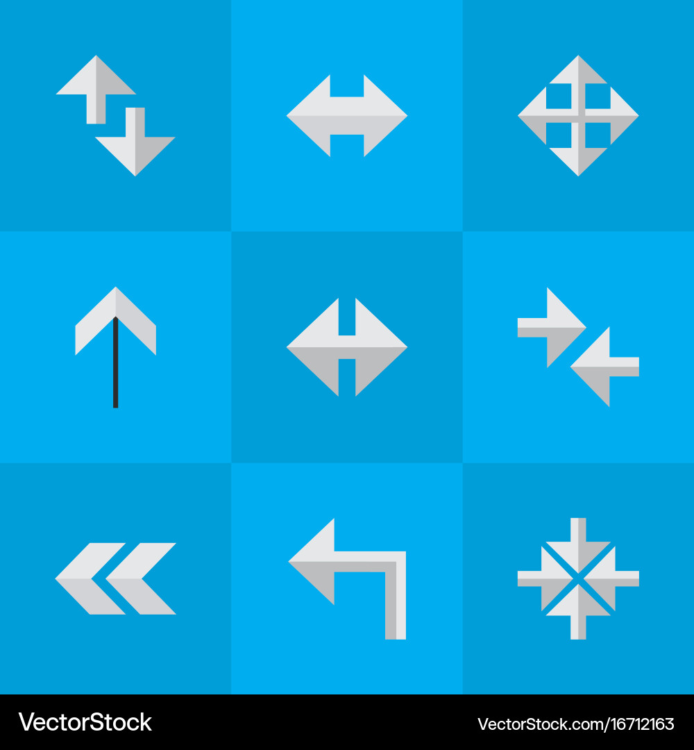 Set of simple indicator icons Vector Image