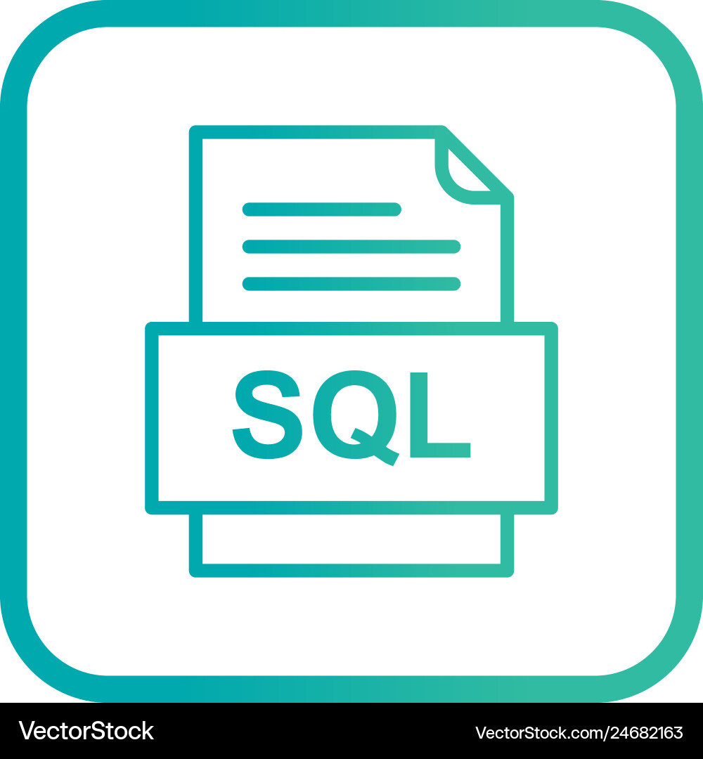 Sql file document icon Vector Image