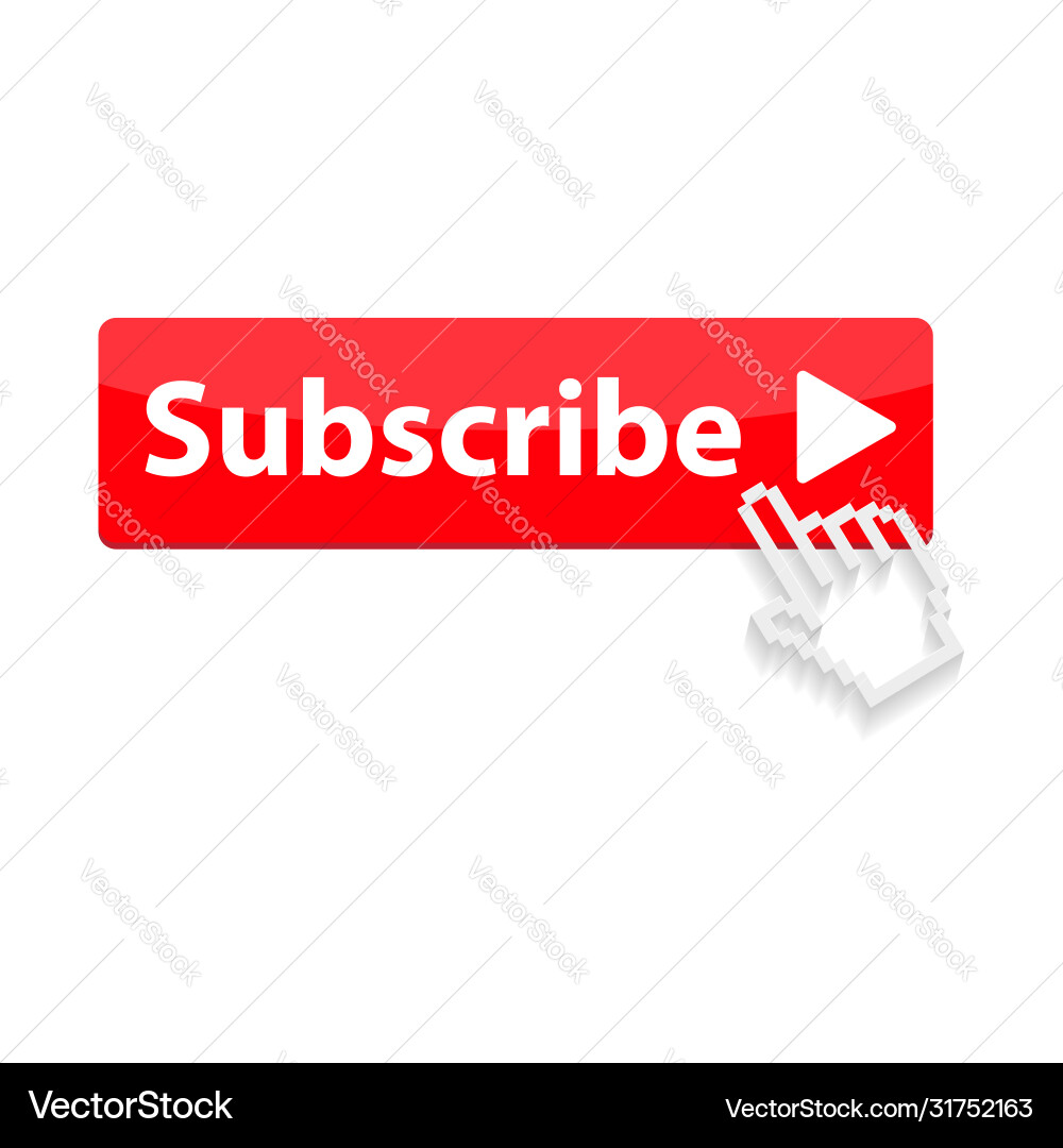 Subscribe red button website element icon Subscribe red button website element icon Vector Image