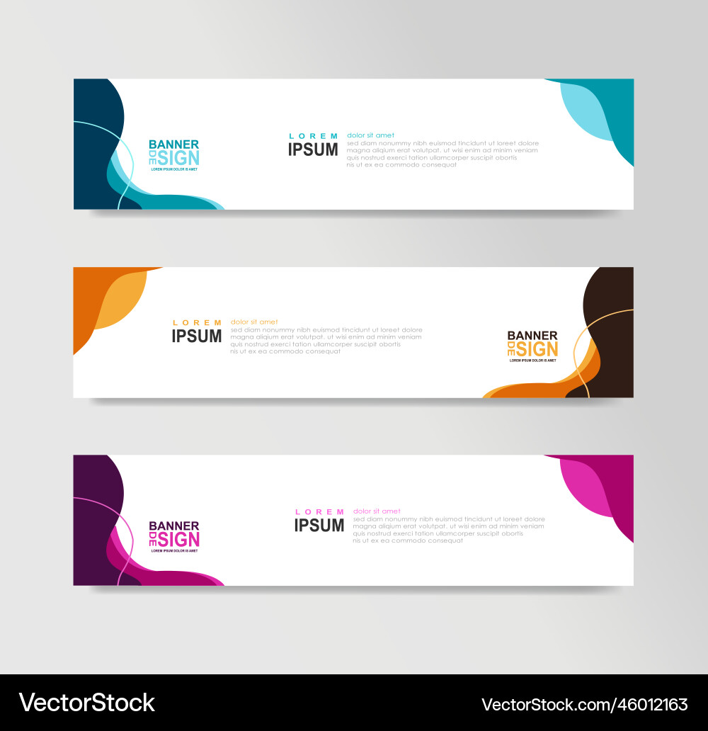 Templates of horizontal web banner website header Templates of horizontal web banner website header Vector Image