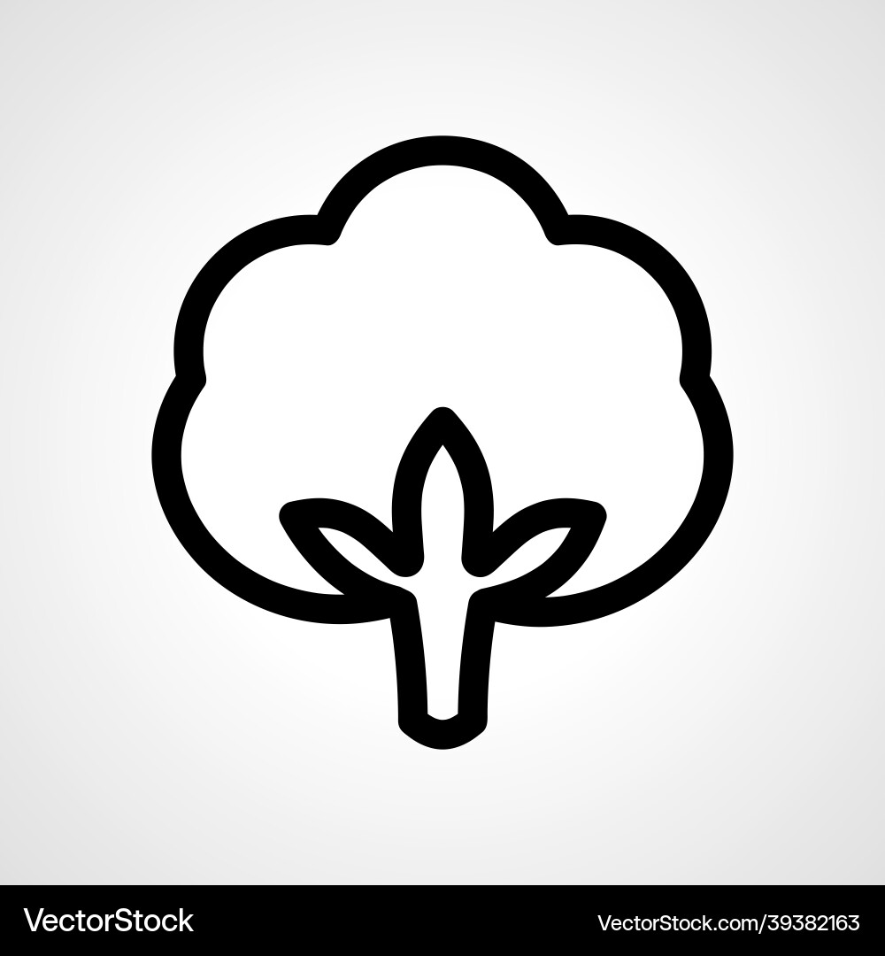 Tree line icon linear outline Vector Image