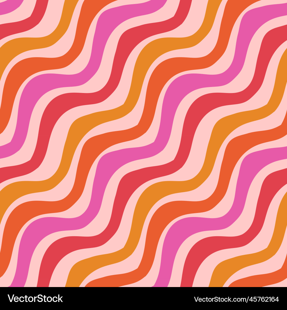 70s Retro Wave Pattern Vector Image