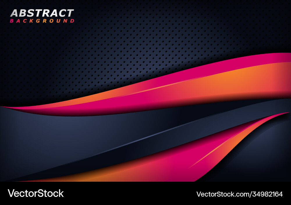 Abstract dark background with dynamic modern vector image