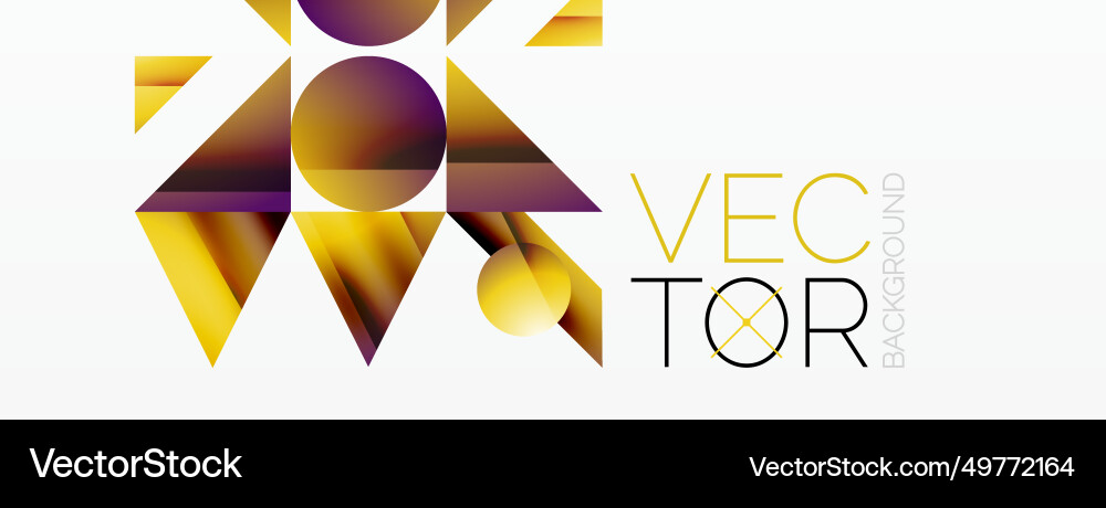 Assorted geometric shapes unite in a minimalistic Assorted geometric shapes unite in a minimalistic Vector Image
