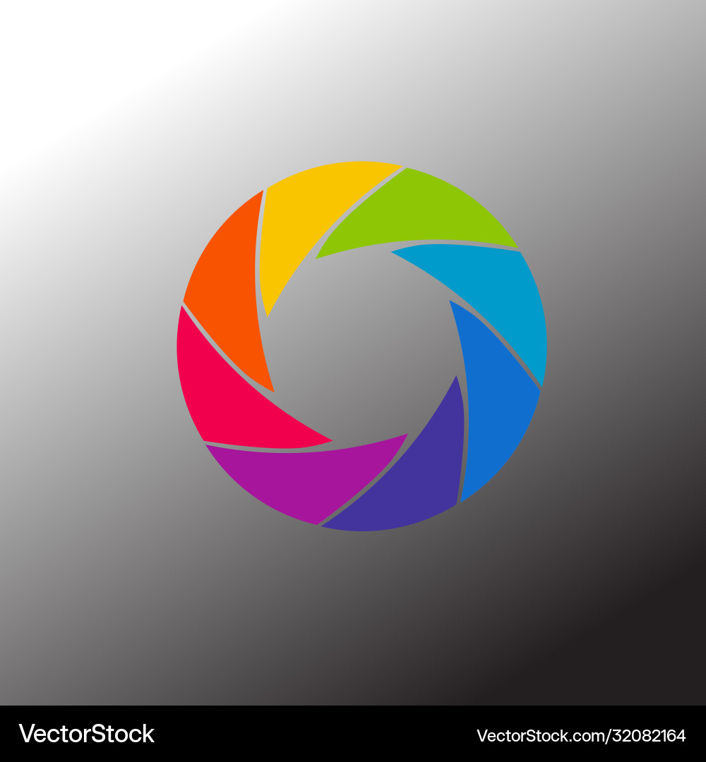 Camera shutter icon abstract backgrounddesign Camera shutter icon abstract backgrounddesign Vector Image