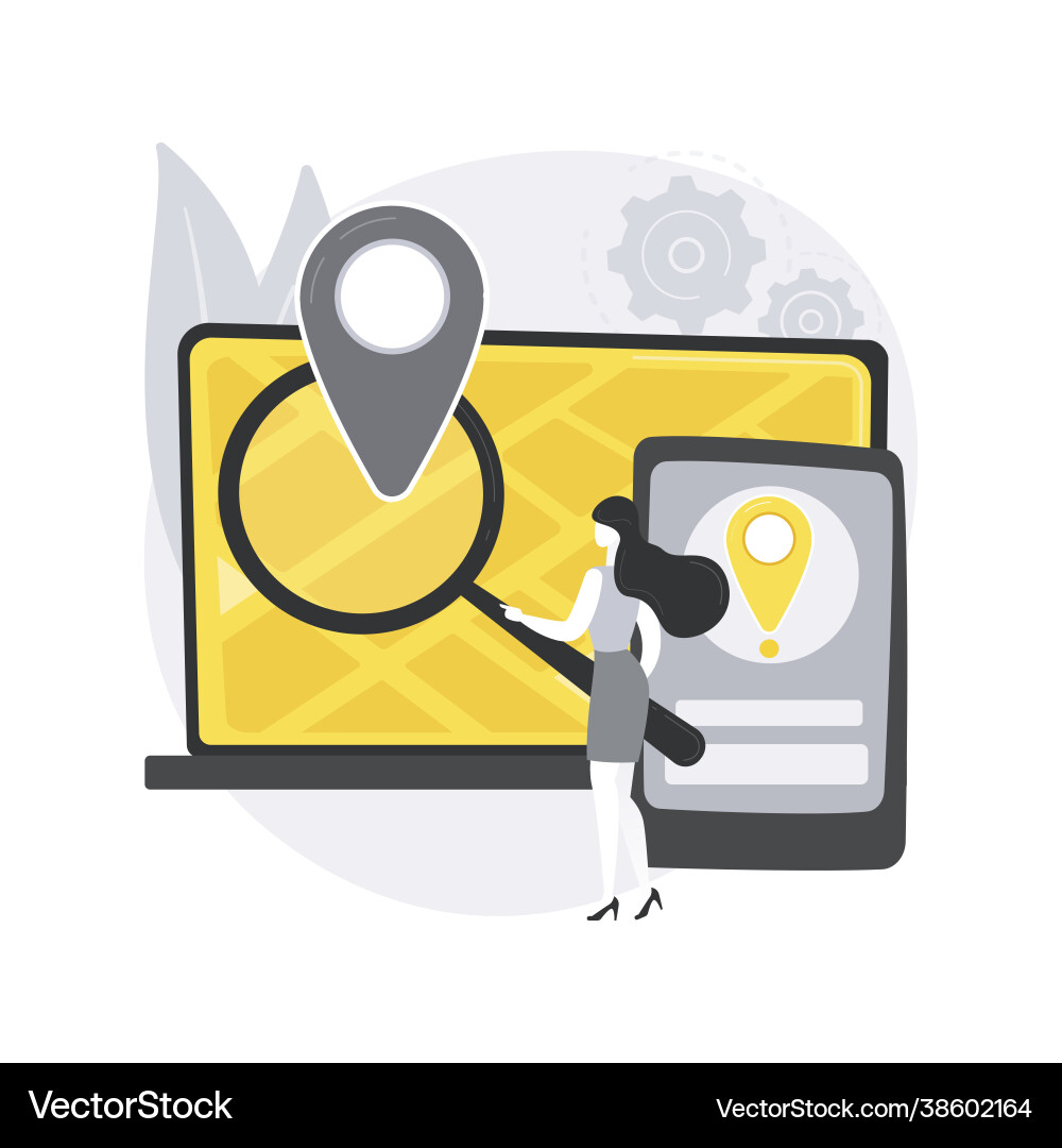 Cross-device tracking abstract concept Cross-device tracking abstract concept vector image