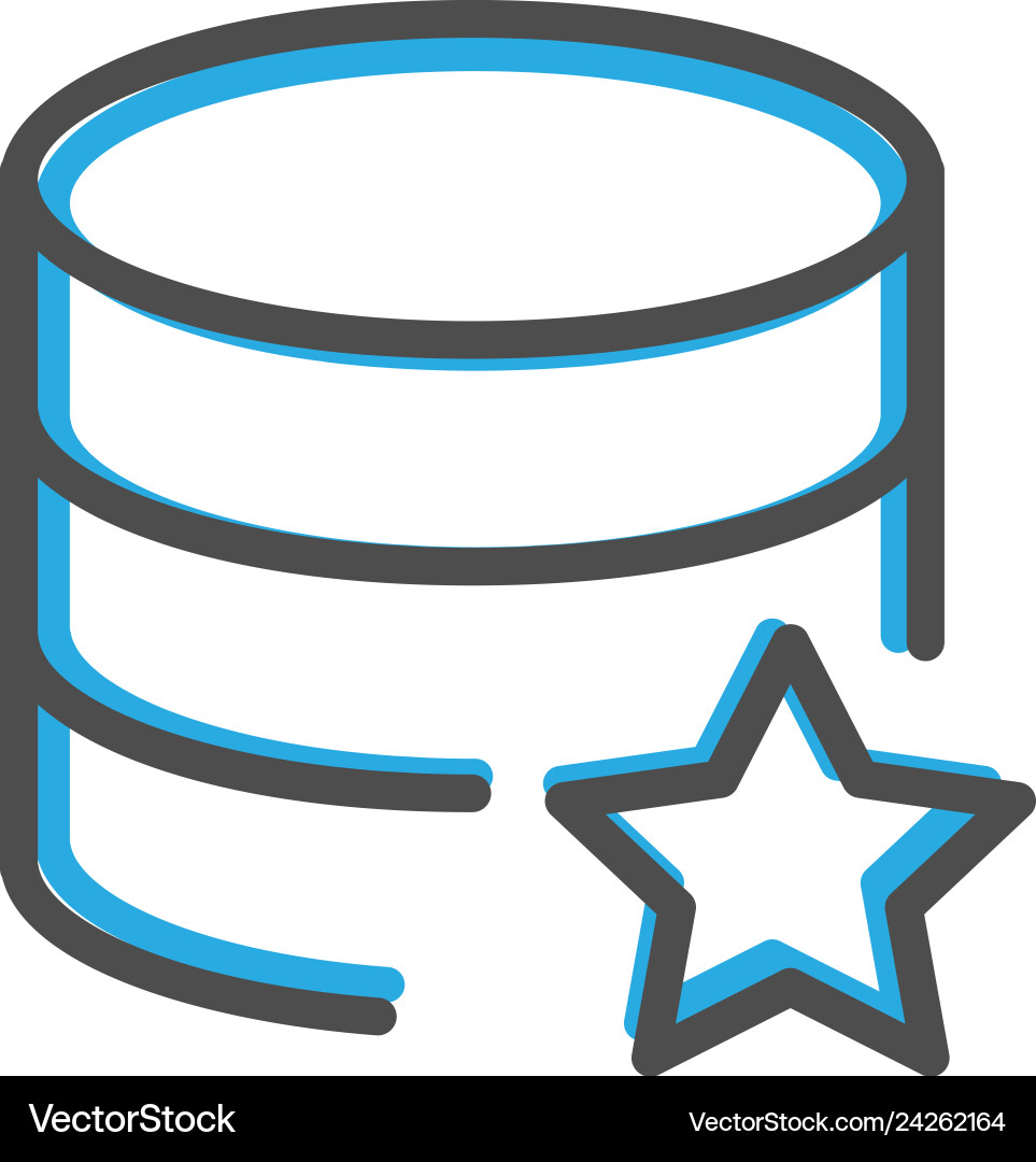 Database icon design interaction line Database icon design interaction line vector image