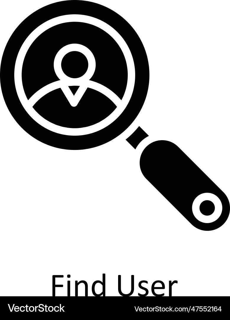 Find user solid icon design Vector Image