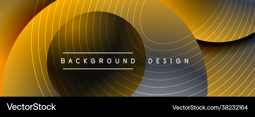 Gradient circles with shadows techno Gradient circles with shadows techno vector image