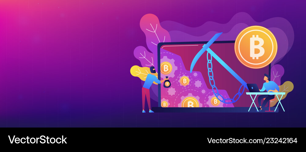 Hidden mining concept banner header Hidden mining concept banner header vector image
