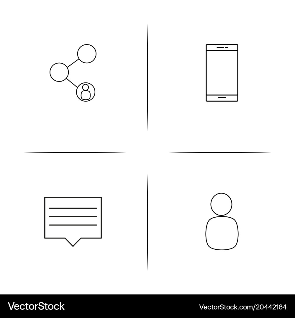 Internet of things simple linear icon setsimple Vector Image