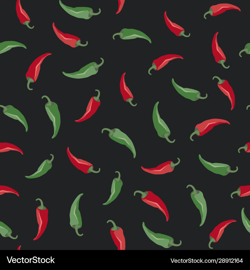 Red and green peppers Red and green peppers vector image