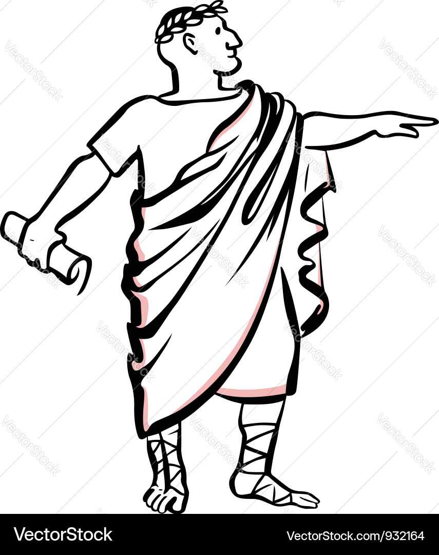 Roman Senator with Scroll Vector Image