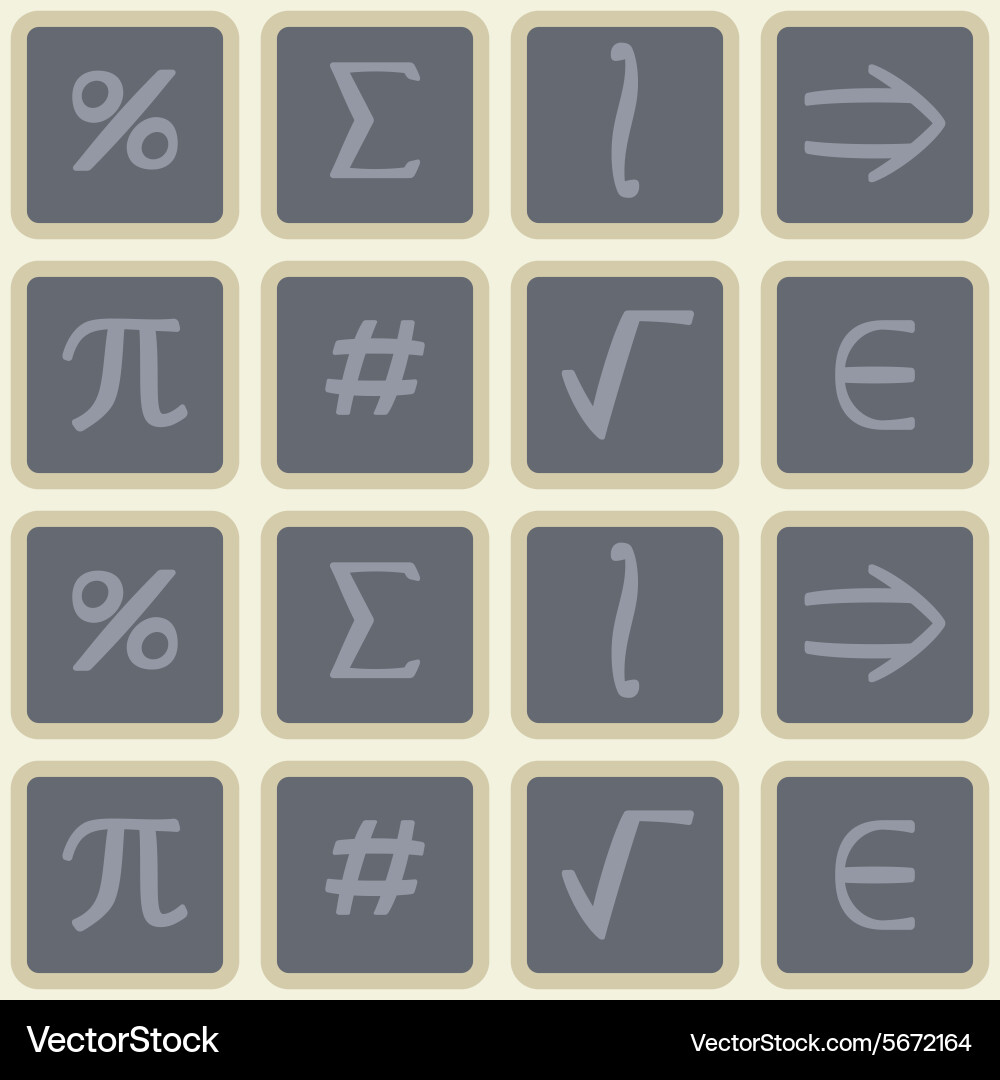 Seamless background with mathematical symbols Vector Image
