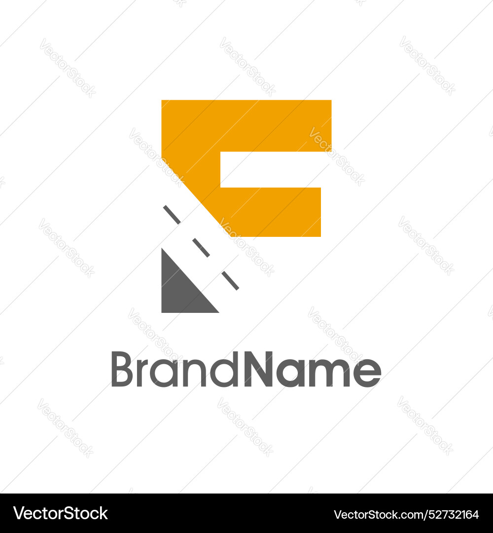 Simple initial f way logo Simple initial f way logo vector image