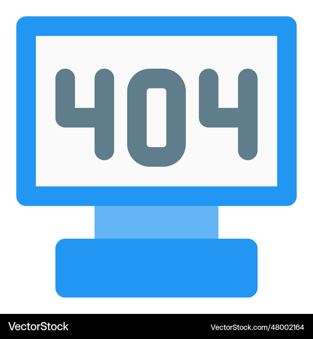 Standardized http status code is 404 error Vector Image
