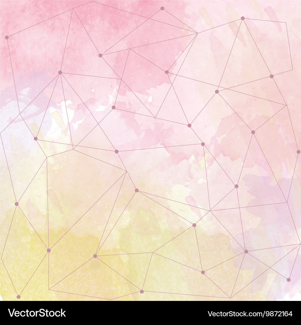 Watercolor Triangle Pattern Background vector image