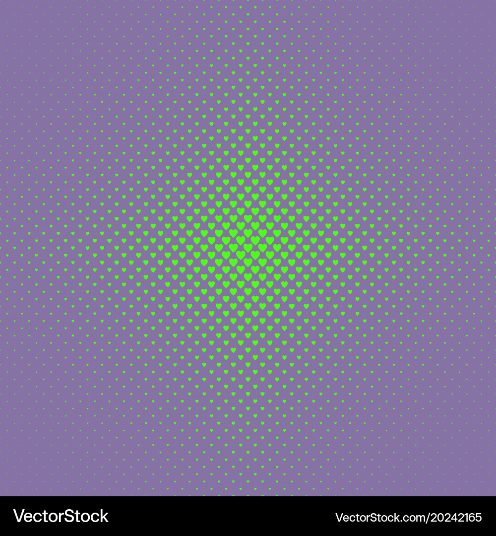 Abstract halftone heart pattern background vector image